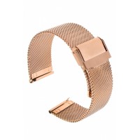 Curea de ceas din metal, 22 mm x 19 cm, bronz